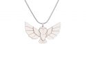 Drewniany wisiorek Snowy Owl Pendant