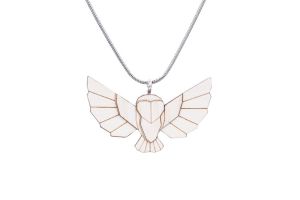 Drewniany wisiorek Snowy Owl Pendant