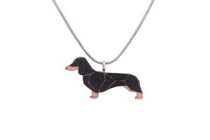 Drewniany wisiorek Walking Dachshund Pendant