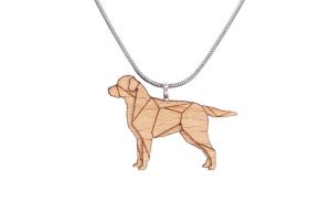 Drewniany wisorek Walking Labrador Pendant