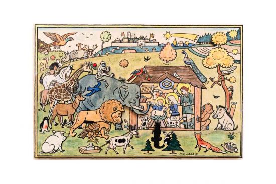 Drewniana szopka Zwierzątka – Josef Lada © Drewniana szopka Zwierzątka – Josef Lada ©