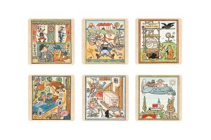 Drewniane podkładki Wesołe podkładki 6 szt. – Josef Lada ©