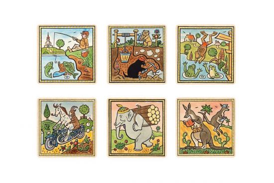Drewniane podkładki Zwierzęta 6 szt. – Josef Lada © Drewniane podkładki Zwierzęta 6 szt. – Josef Lada ©