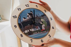 Zegar drewniany – Wodnik – Josef Lada ©