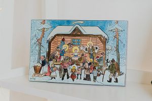 Drewniana szopka zimowa – Josef Lada ©