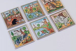 Drewniane podkładki Zwierzęta 6 szt. – Josef Lada ©