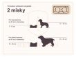 Stojak na dwie miski dla psa LINEA L – drewno dębowe