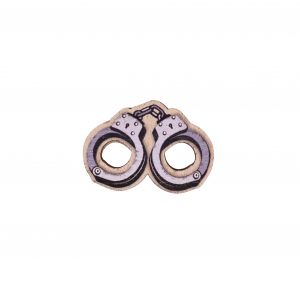 Drewniana broszka Kajdany