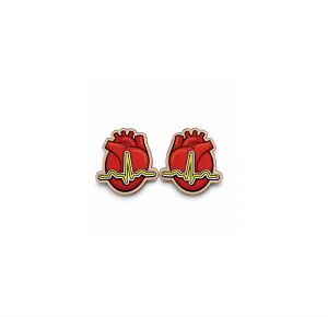 Drewniane kolczyki EKG Earrings