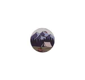 Drewniana broszka Camping Brooch