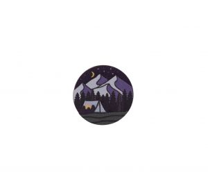 Drewniana broszka Night Camping Brooch
