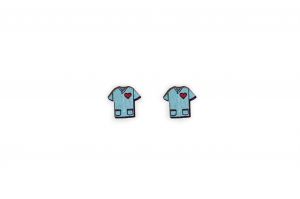 Drewniane kolczyki Doctor's Coat Earrings