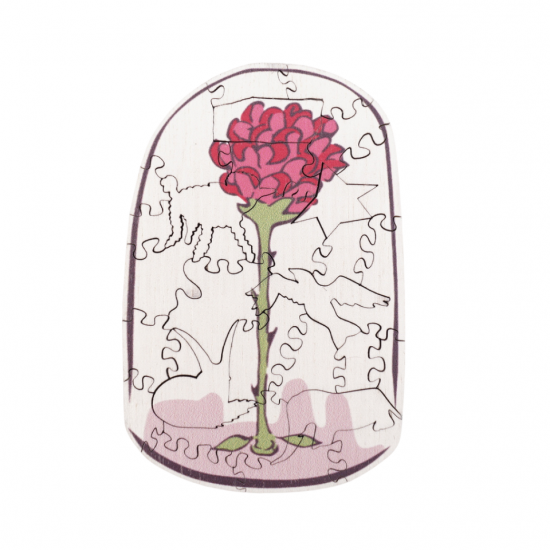 MINI - Drewniane Puzzle The Little Prince Rose MINI - Drewniane Puzzle The Little Prince Rose